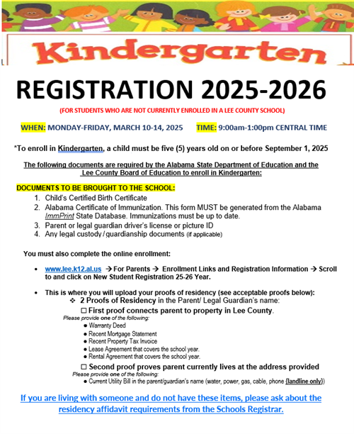 Kindergarten Registration